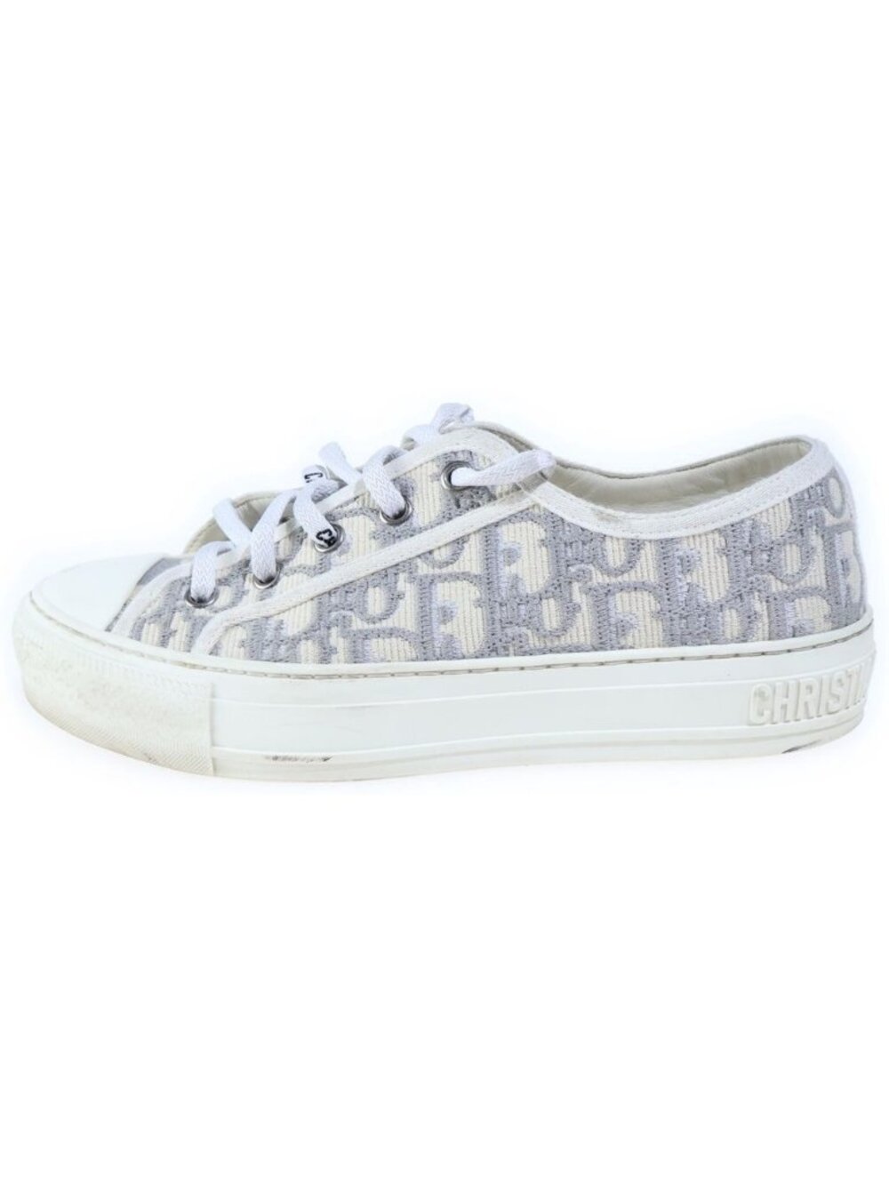 Dior Walk'n' Oblique Low-Top Sneakers Beige Gray